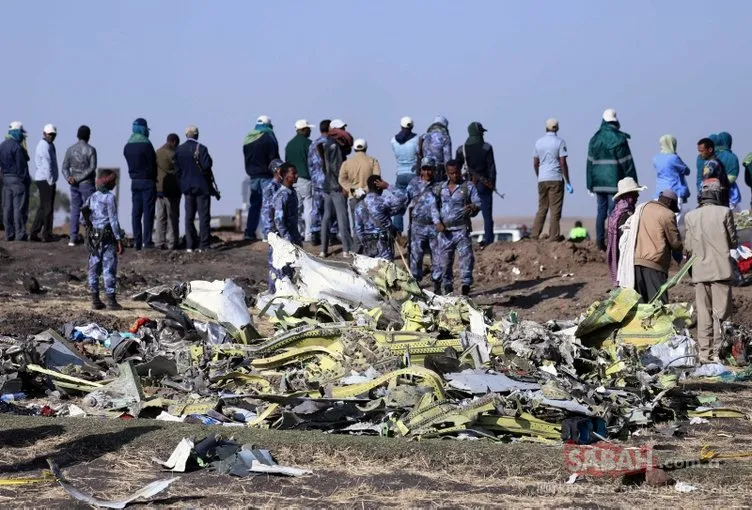 Etiyopya uçağı 925 kilometre hızla yere çakılmış