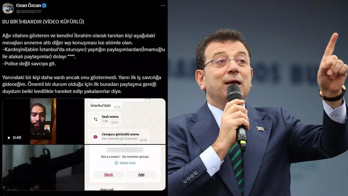 Ekrem İmamoğlu’nun diploma skandalını ortaya çıkarmıştı: Ozan Özcan’a Testereyle keseriz mesajı atan iki şüpheli yakalandı!