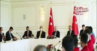 Başkan Erdoğan, Anadolu Efes’i kabul etti | Video