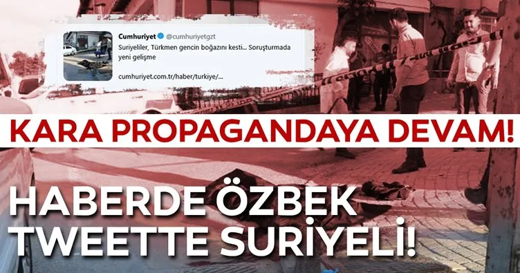 Cumhuriyet Gazetesi hedefe yine Suriyelileri koydu!