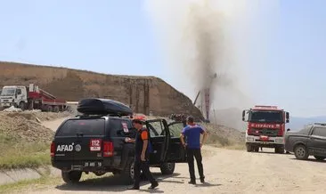 Denizli’de sondaj yapılırken patlama oldu #denizli