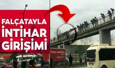 Silivri’de üstgeçitte intihar girişimi