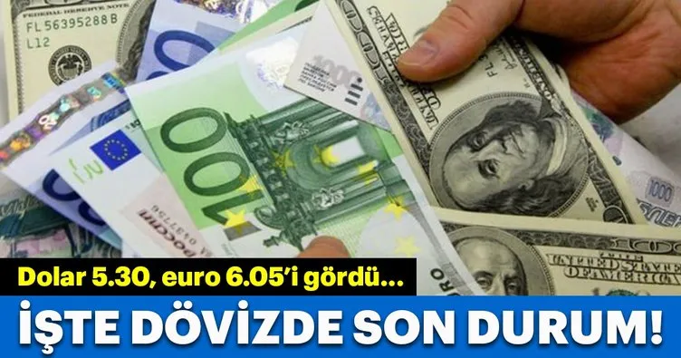Dolar 5.30 lirayı gördü, euro 6.05 liranın altında!