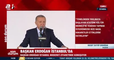 Başkan Erdoğan’dan İstanbul Modern’i ziyaretinde önemli açıklamalar: Kültür sanatta dev adımlar attık | Video