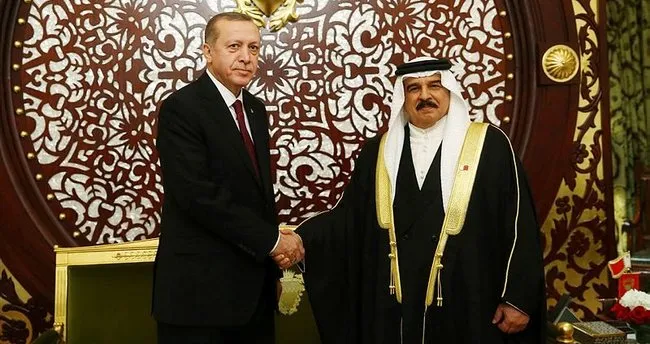 Cumhurbaşkanı Erdoğan, Bahreyn Kralı ile görüştü!