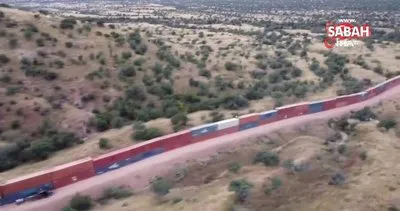 ABD-Meksika sınırına konteynerden duvar örüldü | Video