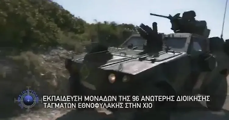 Last minute: New provocation from Greece!  candidate at 6 km away in armored vehicles and soldiers dug Turkey