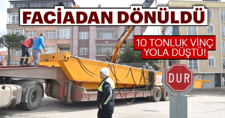 10 tonluk vinç yola düştü