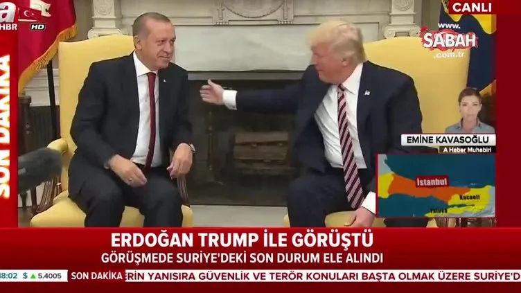 Başkan Erdoğan, Trump ile görüştü