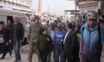 ABD’li komutanlar Menbiç’te sokağa indi! YPG’liler hakkında bilgi aldı