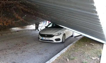 Yozgat’ta fırtına çatıları uçurdu