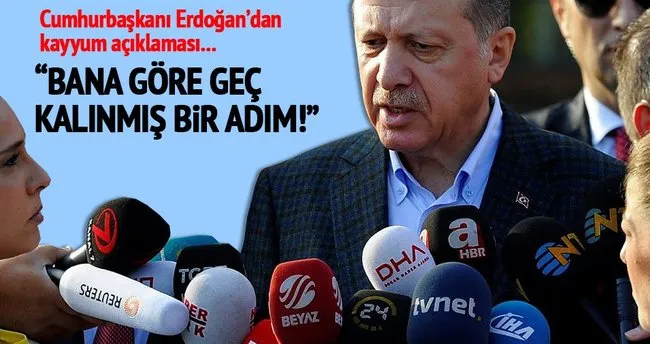 Cumhurbaşkanı Erdoğan bayram namazı sonrası açıklamalarda bulundu