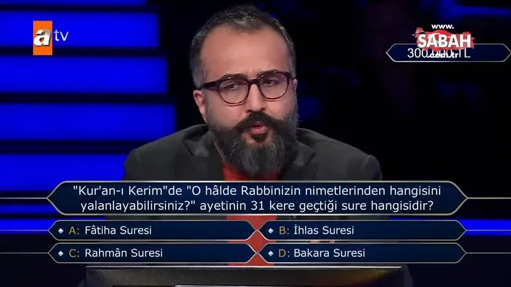 Kim Milyoner Olmak İster’e damga vuran ‘Ayet’ sorusu!