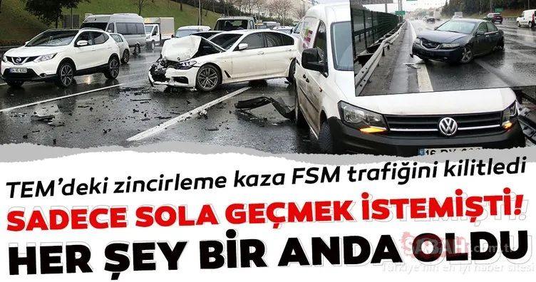Son dakika: Beşiktaş TEM’de zincirleme kaza... FSM yolu kapandı