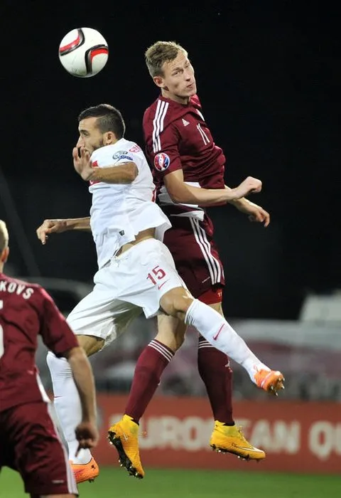 Letonya - Türkiye maçının fotoğrafları
