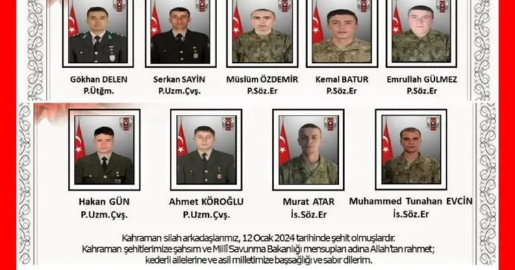 Şehitlerin intikamı alınıyor