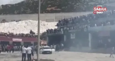 Antalya’da faciadan dönüldü: Drift festivalini izleyenlerin olduğu balkon böyle çöktü! | Video
