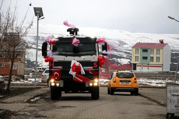 TOMA gelin arabası oldu