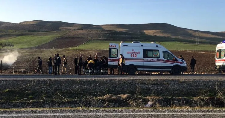 Siirt’te takla attıktan sonra yanan araçtaki 2 kişi yaralandı