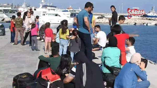 Türkiye'den Yunanistan'a kaçmaya çalışan 180 kaçak göçmen yakalanarak Çeşme'ye getirildi