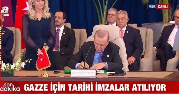 SON DAKİKA: Gazze için tarihi gün! Liderler ’Niyet Belgesi’ni imzaladı