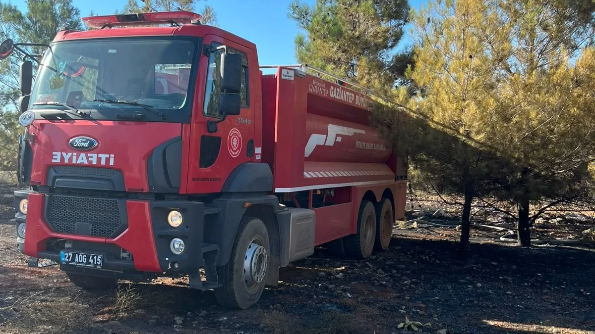 Gaziantep’te çıkan orman yangını söndürüldü Gaziantep’te çıkan orman yangını söndürüldü
