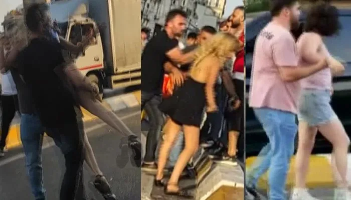 İstanbul Taksim’i karıştıran olay! Kadınlar saç saça baş başa birbirine girdi