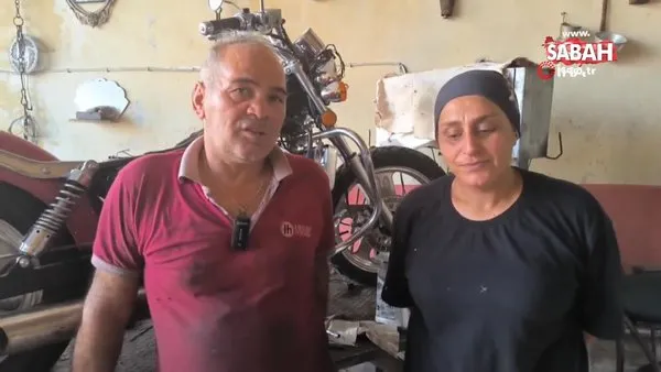 Eşine yardım için gitti, motosiklet tamircisi oldu | Video
