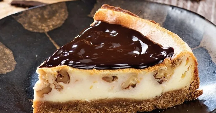 Çikolatalı ve cevizli cheesecake