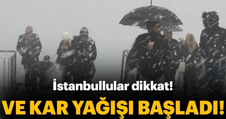 Son dakika: İstanbul Beylikdüzü’nde kar yağışı başladı