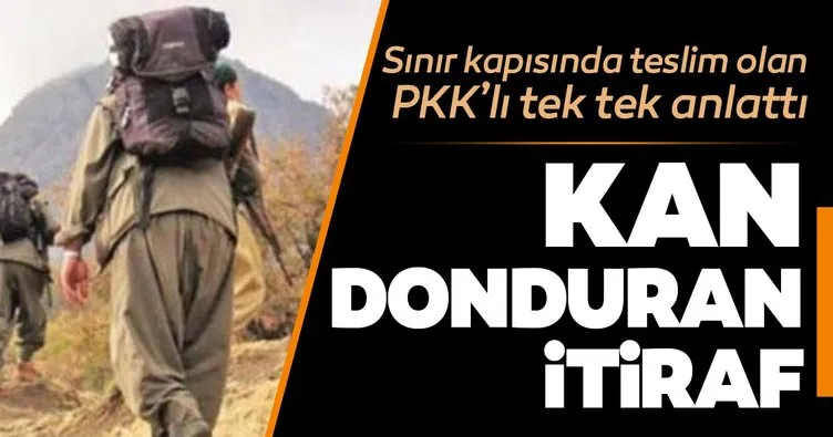 Sınır kapısında teslim olan PKK’lı tek tek anlattı! Kan donduran itiraf