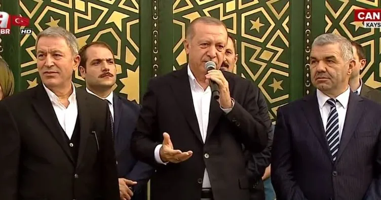 Başkan Erdoğan Kayseri’de Orgeneral Hulusi Akar Camii ve Külliyesi’ni açtı