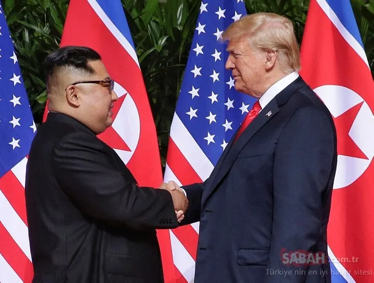 Trump ile Kim Jong-un tarihi zirvede bir araya geldi