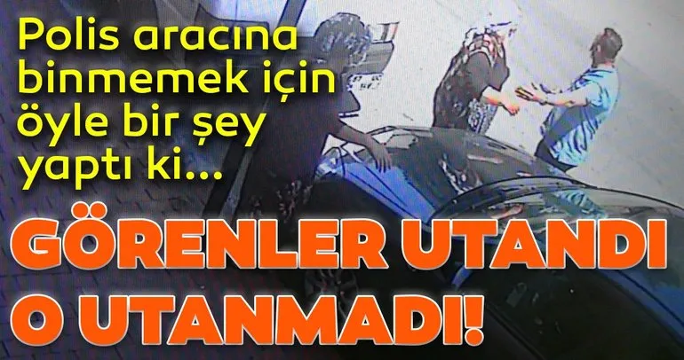 Zonguldak’ta şoke eden olay! Polis aracına binmemek için soyundu