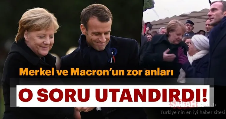 O soru Macron ve Merkel’ı utandırdı