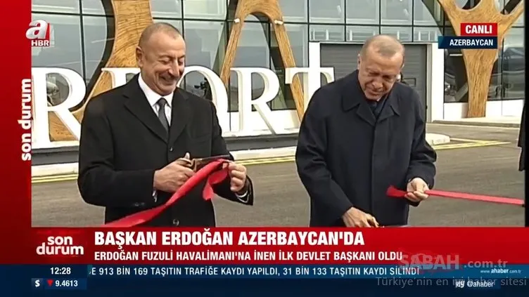 Azerbaycan’da tarihi gün: Karabağ’ın dünyaya açılan kapısı! Başkan Erdoğan ve Aliyev birlikte açtı