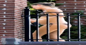 Gisele balkonda  yakalandı