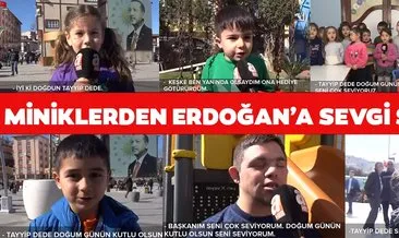 Miniklerden Başkan Erdoğan’a sevgi seli! 66. yaş gününde ’Tayyip Dede’lerine böyle seslendiler