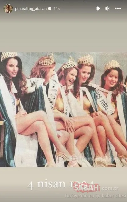 29 sene önce bu gece Pınar Altuğ kraliçe olduğu geceden paylaştı... 19’luk Pınar Altuğ’a beğeni yağdı!