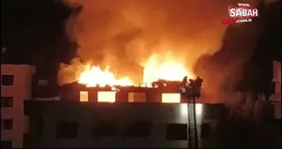 Pendik’te metruk binanın çatı katı alev alev yandı | Video