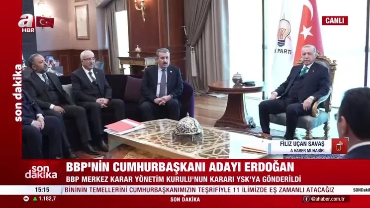 BBP'nin Cumhurbaşkanı adayı Recep Tayyip Erdoğan olarak belirlendi | Video