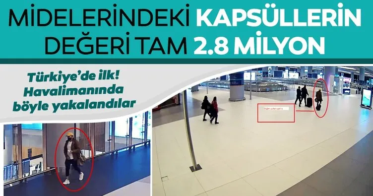 Türkiye’de ilk! Yutucu kuryelere İstanbul Havalimanı’nda şok operasyon!