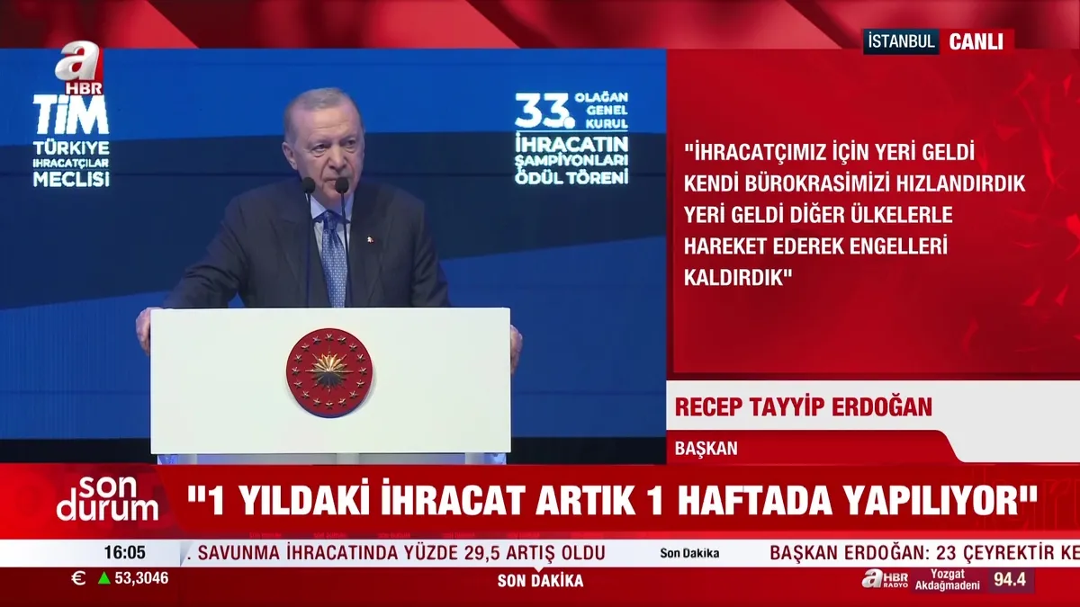 Başkan Erdoğan’dan ihracatçılara müjde: Reeskont kredileri günlük limiti 5 milyar liraya çıkarıldı | Video videosunu izle Başkan Erdoğan’dan ihracatçılara müjde: Reeskont kredileri günlük limiti 5 milyar liraya çıkarıldı | Video videosunu izle