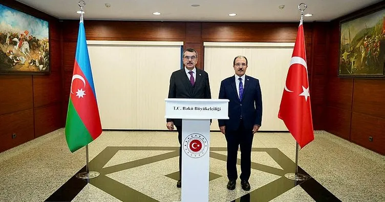 Bakan Tekin, Türkiye’nin Azerbaycan Büyükelçisi Bağcı ile görüştü