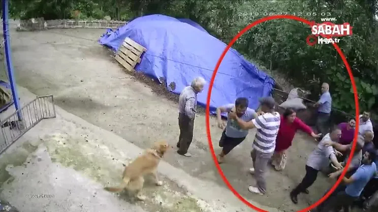 Yeğeninin başına sırıkla böyle vurdu