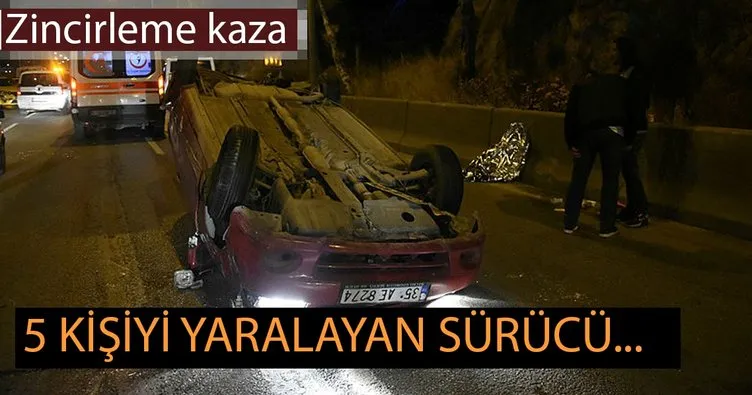 İzmir’de zincirleme kaza: 5 yaralı