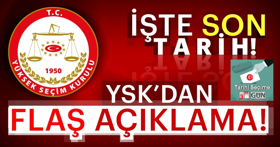 Son Dakika: YSK’dan flaş açıklama