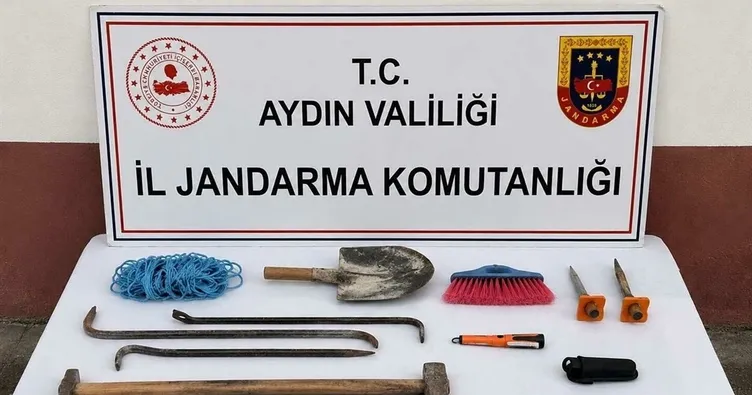 Aydın’da kaçak tarihi eser kazısına baskın: 3 şüpheli suçüstü yakalandı
