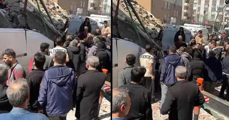 Güngören’de bina çöktü!