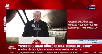 Son dakika: Cumhurbaşkanı Erdoğan’dan İstanbul F-515 Fırkateyni’nin Denize İniş Töreni’nde önemli açıklamalar | Video